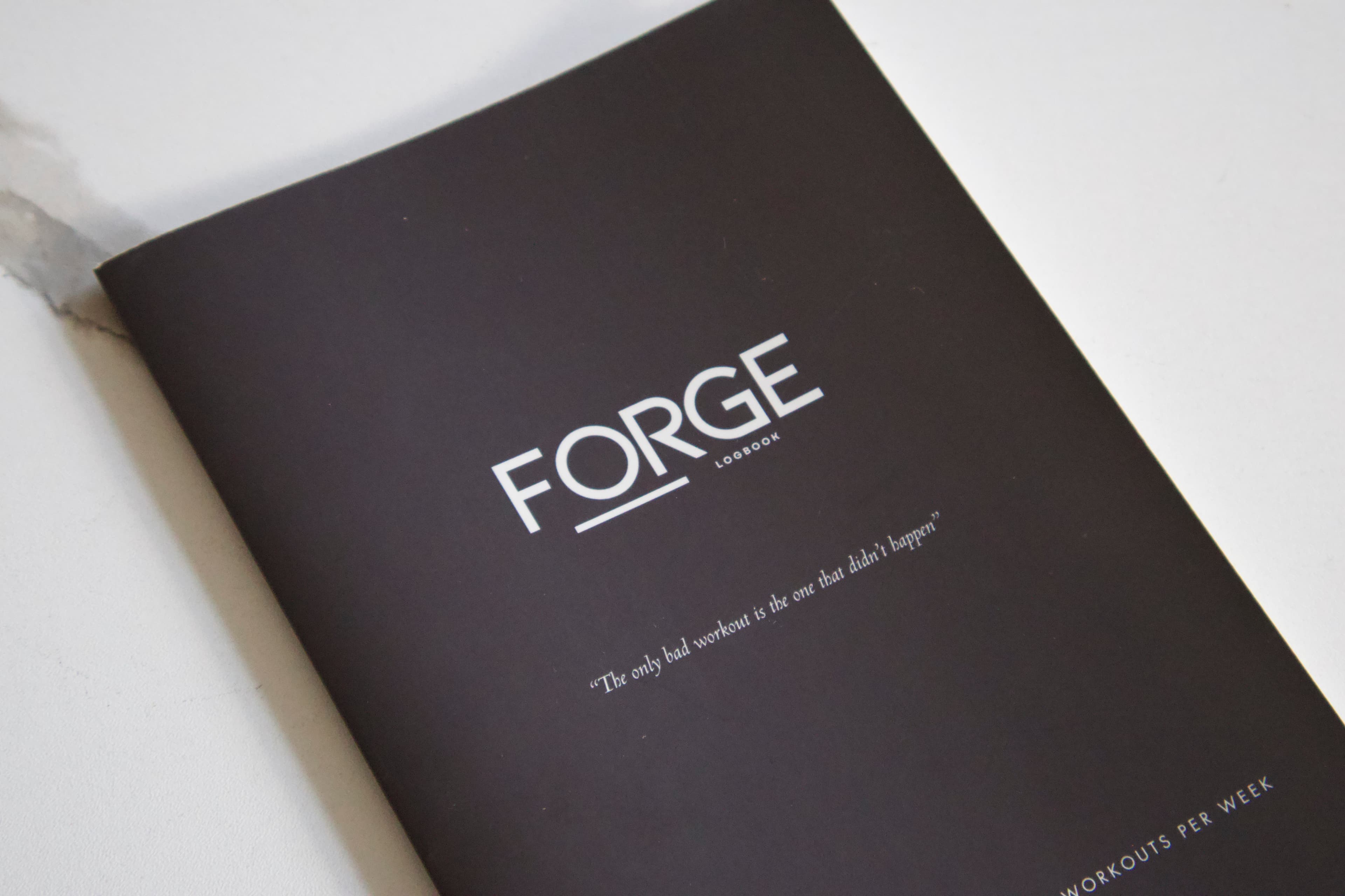 Custom training journal cover close-up